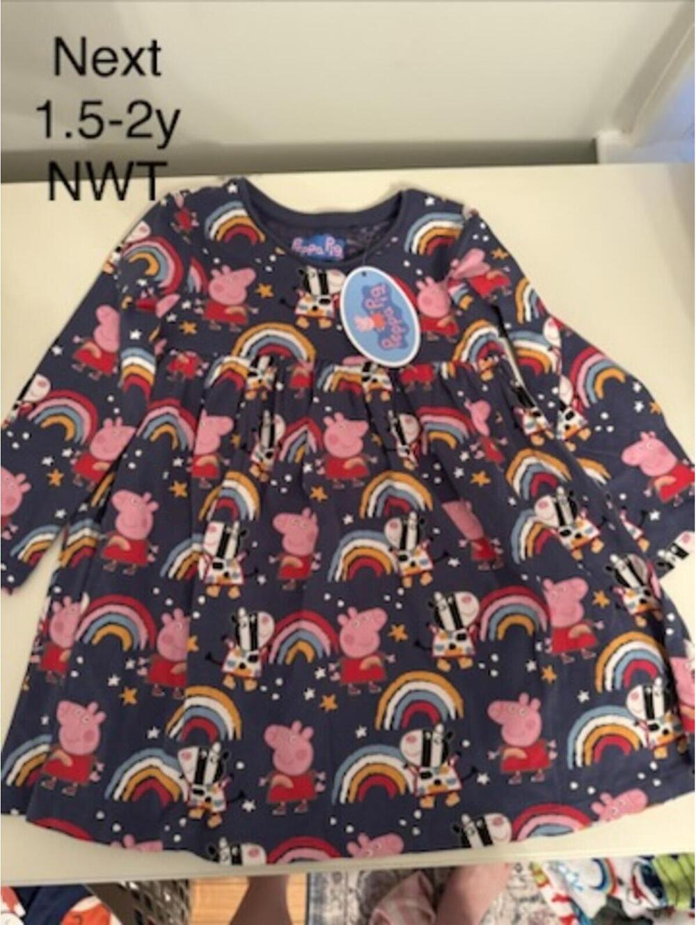 Next Girls Dress 1.5-2 Years NWT Peppa Pig Print